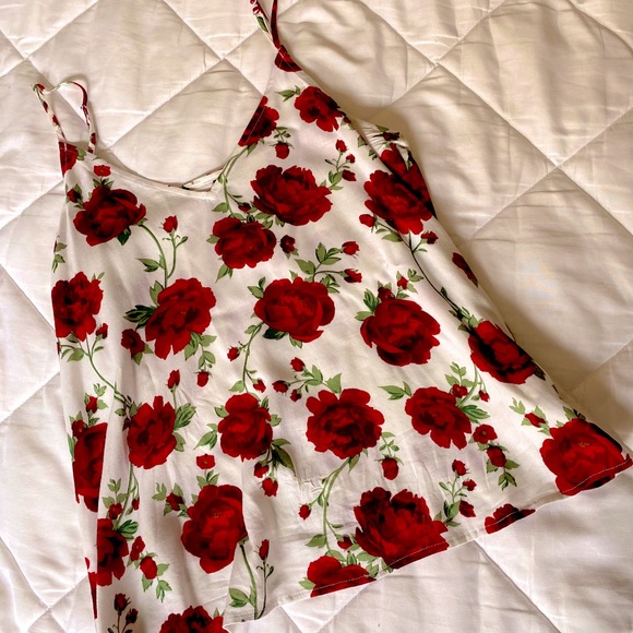 Floral Printed Linen Cami - Picture 2 of 4
